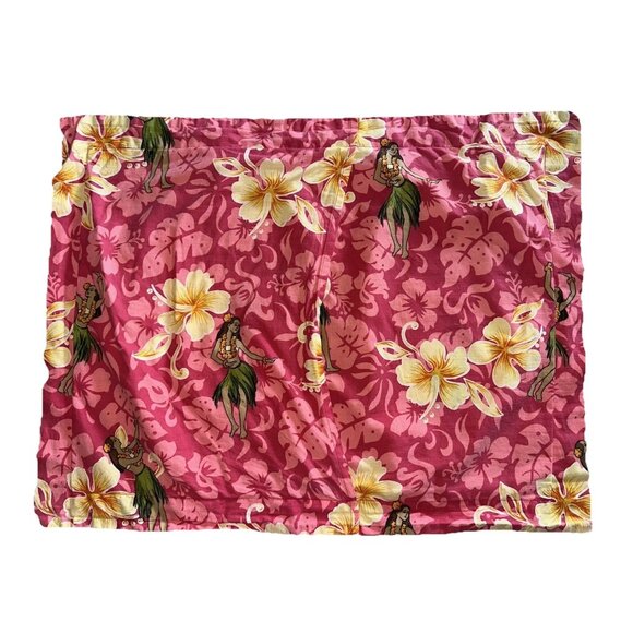 3pc Dean Miller Surf Bedding Hawaiian Hula Girl Queen Comforter 2 Shams pink HTF - Picture 7 of 16